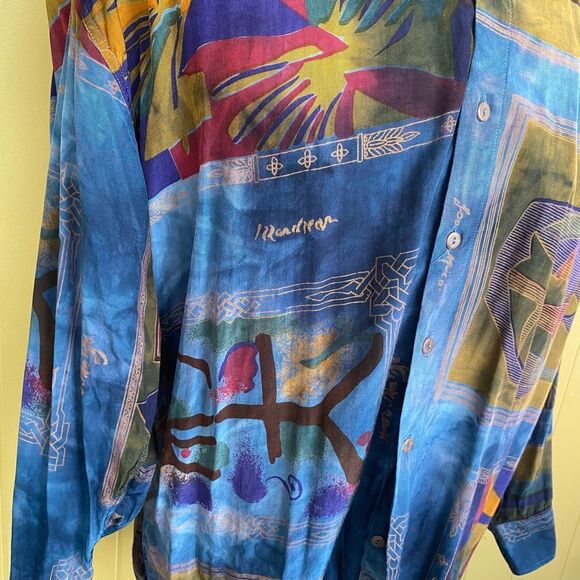 Greg Simon Koko Classic men L/XL longsleeve Hawaiian button down shirt - Picture 3 of 12